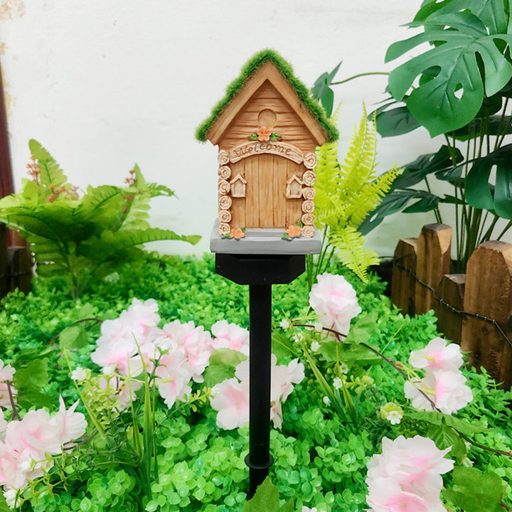 Lumière extérieure LED pour jardin en résine PP de maison solaire Art Déco moderne 