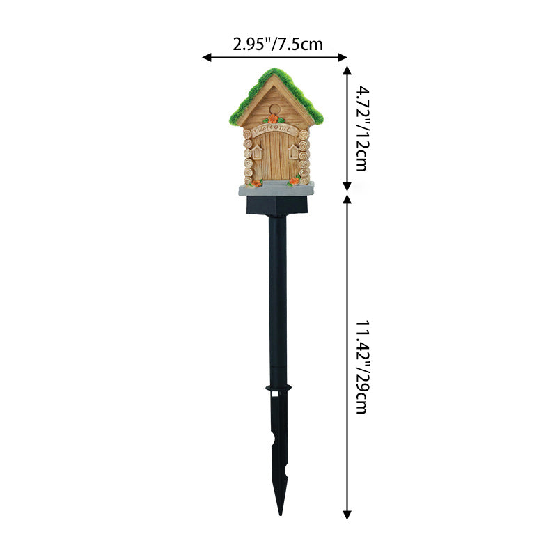 Lumière extérieure LED pour jardin en résine PP de maison solaire Art Déco moderne 