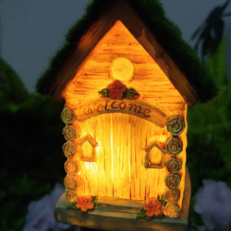 Lumière extérieure LED pour jardin en résine PP de maison solaire Art Déco moderne 