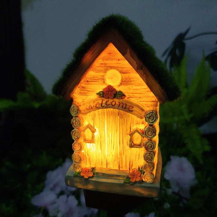 Lumière extérieure LED pour jardin en résine PP de maison solaire Art Déco moderne 