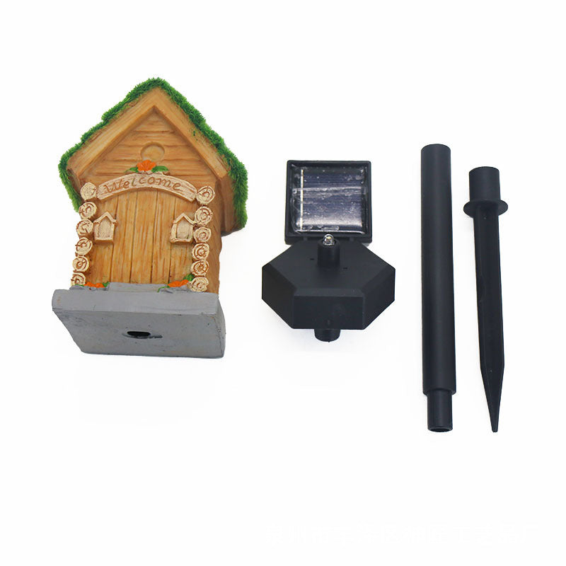 Lumière extérieure LED pour jardin en résine PP de maison solaire Art Déco moderne 
