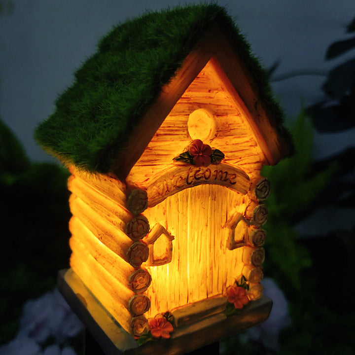 Lumière extérieure LED pour jardin en résine PP de maison solaire Art Déco moderne 