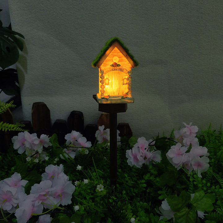 Lumière extérieure LED pour jardin en résine PP de maison solaire Art Déco moderne 