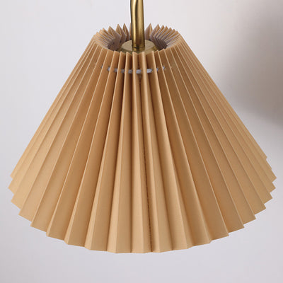 Lámpara de Aplique de Pared de 1 Luz de Tela de Hierro Plegado Redondo Minimalista Moderna Para Dormitorio 