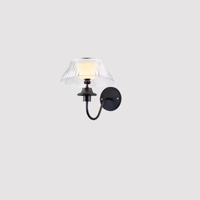 Applique murale extérieure LED en fer ABS avec poteau incurvé demi-boule ronde minimaliste moderne pour jardin 