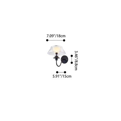 Applique murale extérieure LED en fer ABS avec poteau incurvé demi-boule ronde minimaliste moderne pour jardin 