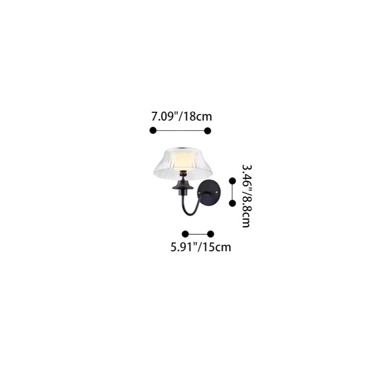 Applique murale extérieure LED en fer ABS avec poteau incurvé demi-boule ronde minimaliste moderne pour jardin 