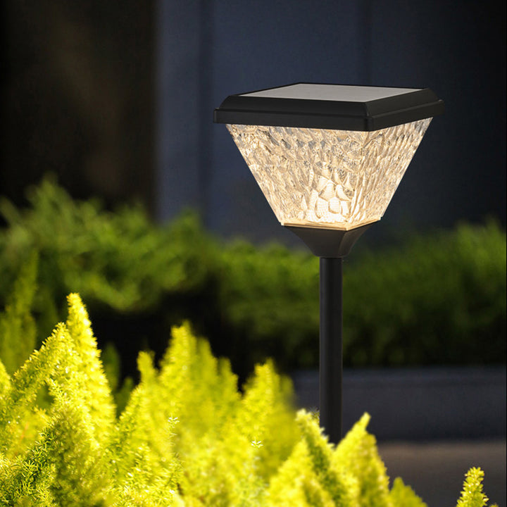 Luz exterior de enchufe de suelo cónica impermeable solar minimalista moderna de ABS PC para jardín 