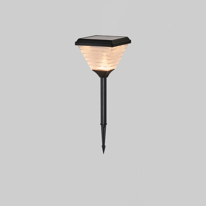 Luz exterior de enchufe de suelo cónica impermeable solar minimalista moderna de ABS PC para jardín 