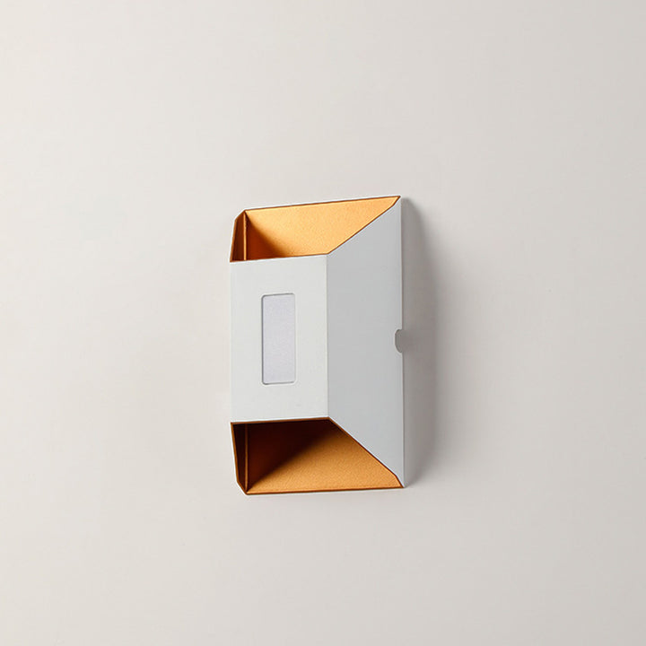 Aplique de pared LED trapezoidal rectangular de aluminio impermeable minimalista moderno para patio exterior 