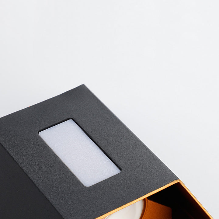 Aplique de pared LED trapezoidal rectangular de aluminio impermeable minimalista moderno para patio exterior 