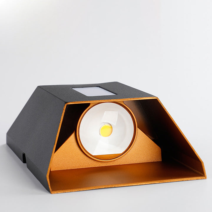 Aplique de pared LED trapezoidal rectangular de aluminio impermeable minimalista moderno para patio exterior 
