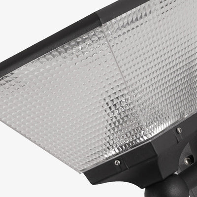 مصباح حائط LED من الألومنيوم بتصميم عصري بسيط مقاوم للماء بشكل مربع دائري للطاقة الشمسية للاستخدام في الفناء الخارجي 