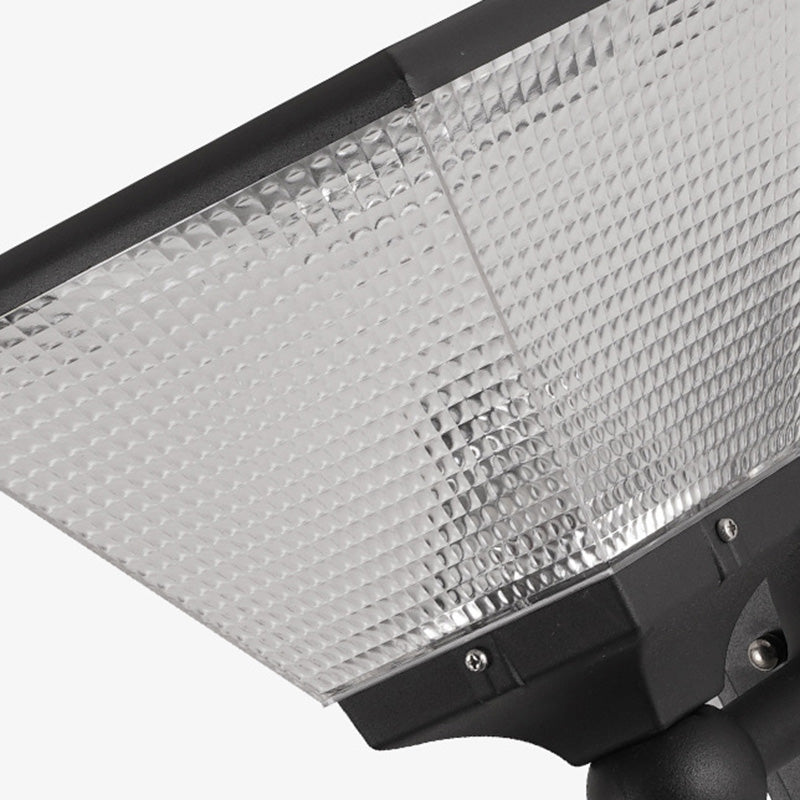 مصباح حائط LED من الألومنيوم بتصميم عصري بسيط مقاوم للماء بشكل مربع دائري للطاقة الشمسية للاستخدام في الفناء الخارجي 