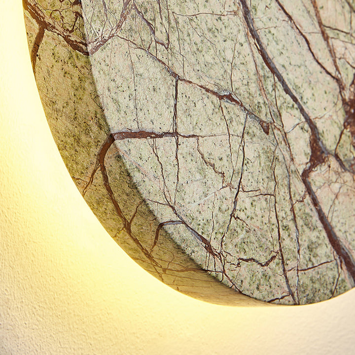 Lámpara de pared LED de mármol redonda nórdica contemporánea para sala de estar 