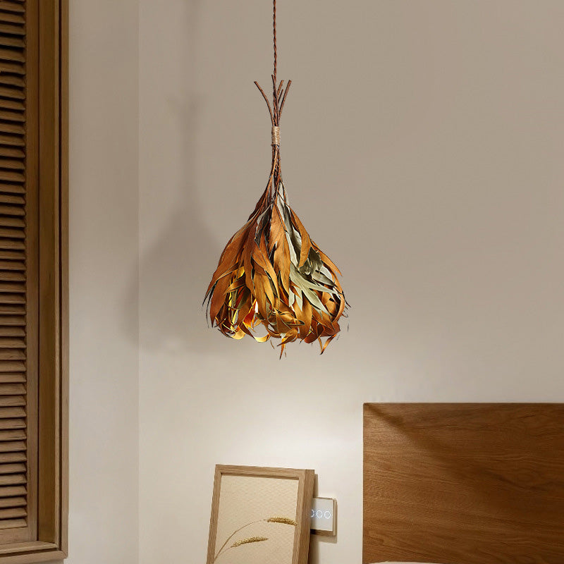 Zeitgenössische Retro-Pendelleuchte mit rundem Kegelblatt und 1 Licht für das Wohnzimmer 