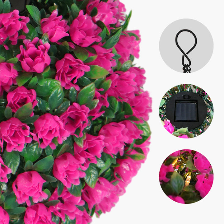 Moderne Art Deco Runde Blume Bouquet Kunststoff LED Außenleuchte für Garten 