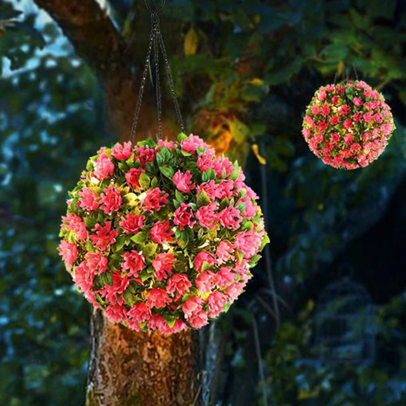 Moderne Art Deco Runde Blume Bouquet Kunststoff LED Außenleuchte für Garten 