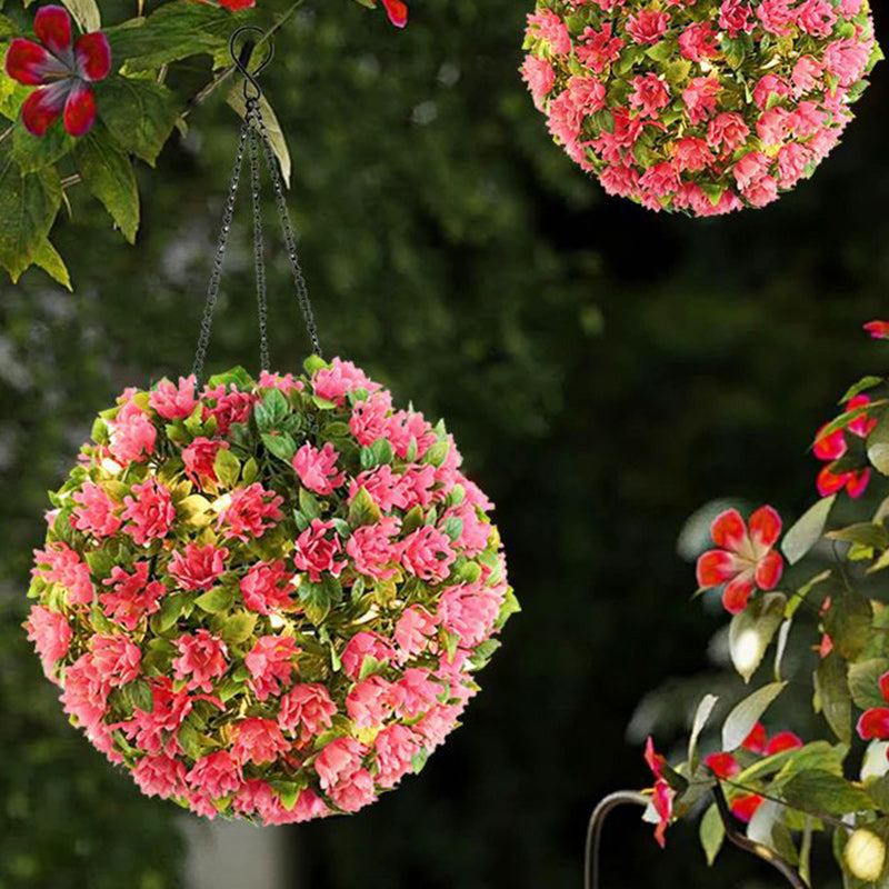 Moderne Art Deco Runde Blume Bouquet Kunststoff LED Außenleuchte für Garten 