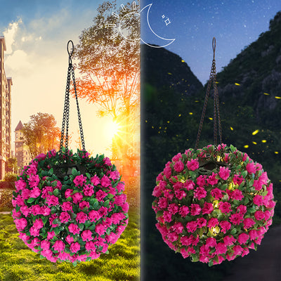 ضوء LED بلاستيكي خارجي حديث بأسلوب آرت ديكو مستدير على شكل باقة زهور للحديقة 
