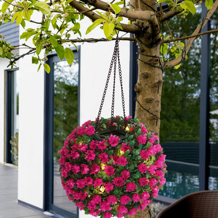 Moderne Art Deco Runde Blume Bouquet Kunststoff LED Außenleuchte für Garten 