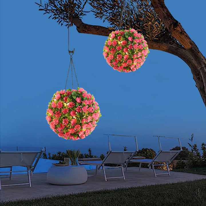 Moderne Art Deco Runde Blume Bouquet Kunststoff LED Außenleuchte für Garten 