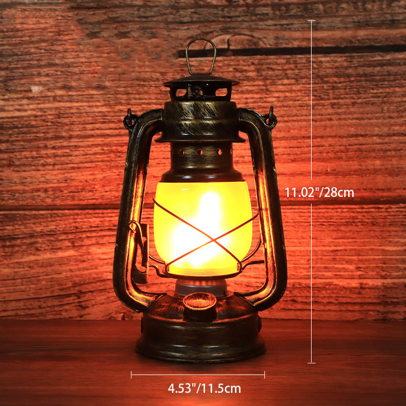 Traditionelle Vintage Runde Pferd Lampe Eisen Acryl LED Tisch Lampe Für Wohnzimmer 