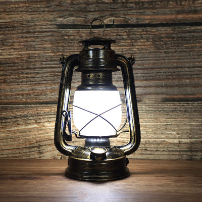Traditionelle Vintage Runde Pferd Lampe Eisen Acryl LED Tisch Lampe Für Wohnzimmer 