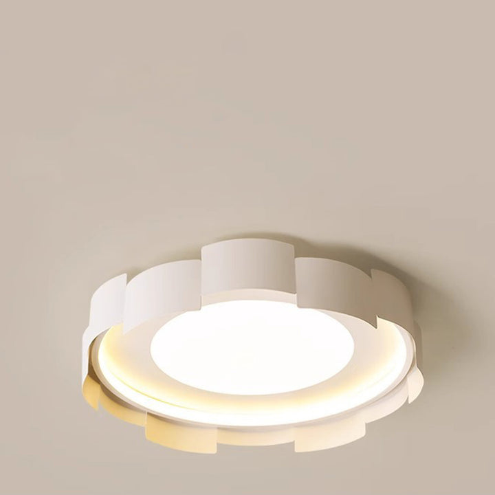 Plafonnier LED rond en fer et acrylique minimaliste moderne pour chambre à coucher 