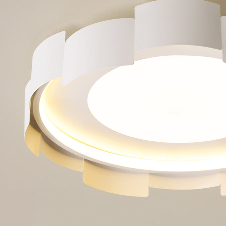 Plafonnier LED rond en fer et acrylique minimaliste moderne pour chambre à coucher 