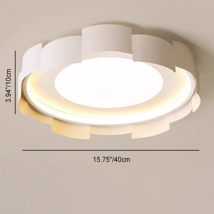 Plafonnier LED rond en fer et acrylique minimaliste moderne pour chambre à coucher 