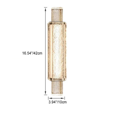Applique Murale Moderne en Verre et Fer Cylindrique de Luxe avec LED pour Salon 
