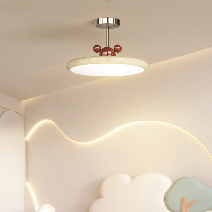 リビングルーム用の現代的な創造的なラウンドディスク鉄製PE LED