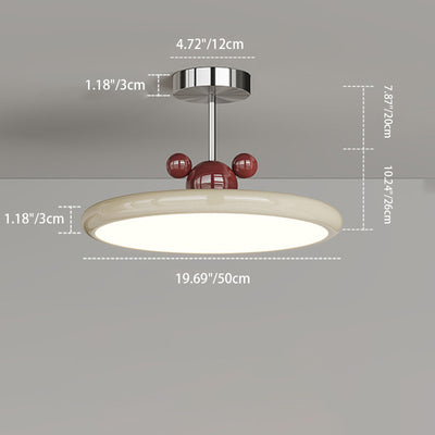Zeitgenössische kreative runde Scheibeneisen PE LED Pendelleuchte für Wohnzimmer 