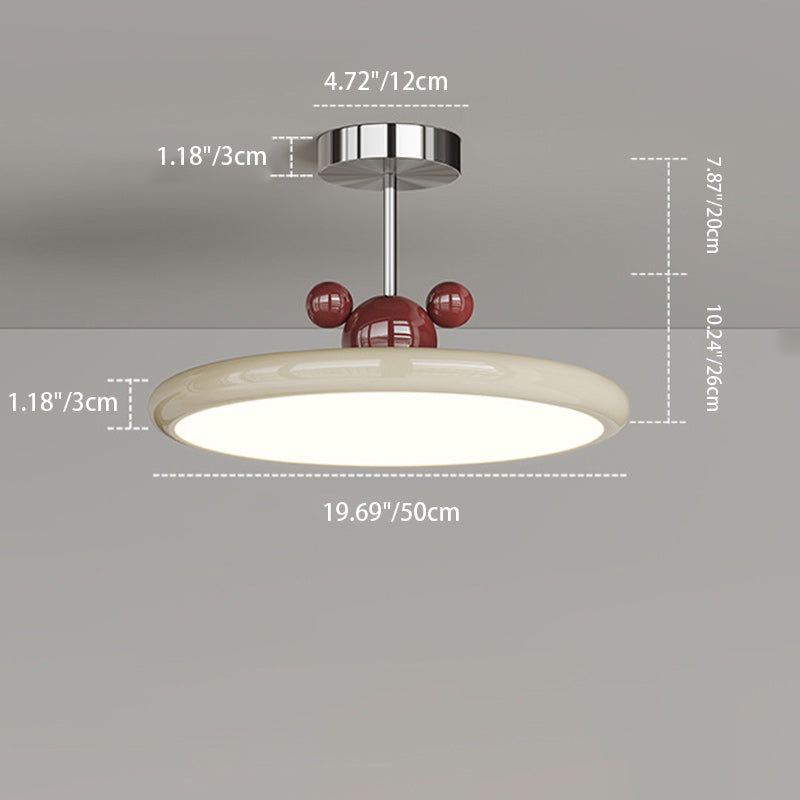 Zeitgenössische kreative runde Scheibeneisen PE LED Pendelleuchte für Wohnzimmer 