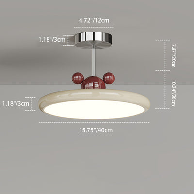 Zeitgenössische kreative runde Scheibeneisen PE LED Pendelleuchte für Wohnzimmer 