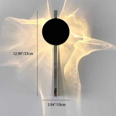 Zeitgenössische kreative rechteckige runde Ripple Light Aluminium Edelstahl Wandleuchte Lampe für Wohnzimmer 