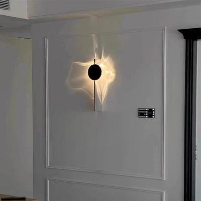 Zeitgenössische kreative rechteckige runde Ripple Light Aluminium Edelstahl Wandleuchte Lampe für Wohnzimmer 
