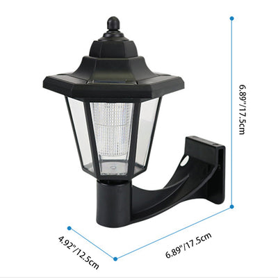 Lámpara de Aplique de Pared LED de Plástico Hexagonal Impermeable Solar de Simplicidad Moderna para Patio Exterior 