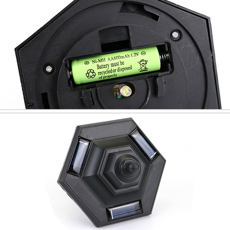 Lámpara de Aplique de Pared LED de Plástico Hexagonal Impermeable Solar de Simplicidad Moderna para Patio Exterior 