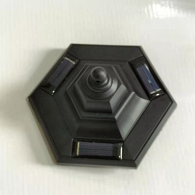 Lámpara de Aplique de Pared LED de Plástico Hexagonal Impermeable Solar de Simplicidad Moderna para Patio Exterior 