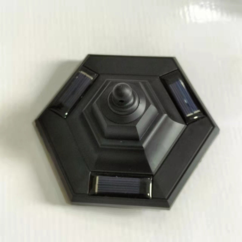 Lámpara de Aplique de Pared LED de Plástico Hexagonal Impermeable Solar de Simplicidad Moderna para Patio Exterior 