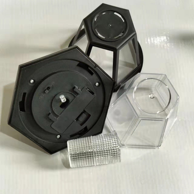 Lámpara de Aplique de Pared LED de Plástico Hexagonal Impermeable Solar de Simplicidad Moderna para Patio Exterior 