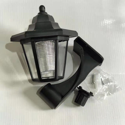 Lámpara de Aplique de Pared LED de Plástico Hexagonal Impermeable Solar de Simplicidad Moderna para Patio Exterior 