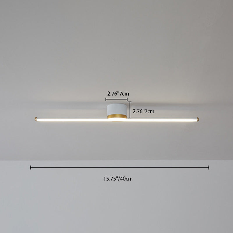 Moderne minimalistische lange Streifen Runde Eisen Aluminium Silikon LED Semi-Flush Mount Deckenleuchte für Wohnzimmer 