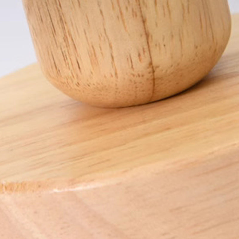 Plafonnier Moderne Minimaliste Rond en Dôme Fer et Bois 1 Lumière pour Salon 
