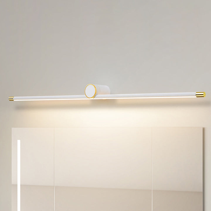 Applique Murale Moderne Minimaliste Long Cylindre en Aluminium et Fer avec LED pour Salle de Bain 