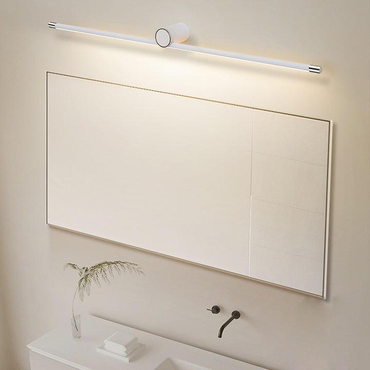 Applique Murale Moderne Minimaliste Long Cylindre en Aluminium et Fer avec LED pour Salle de Bain 