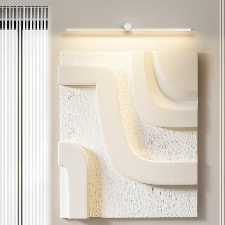 Applique Murale Moderne Minimaliste Long Cylindre en Aluminium et Fer avec LED pour Salle de Bain 