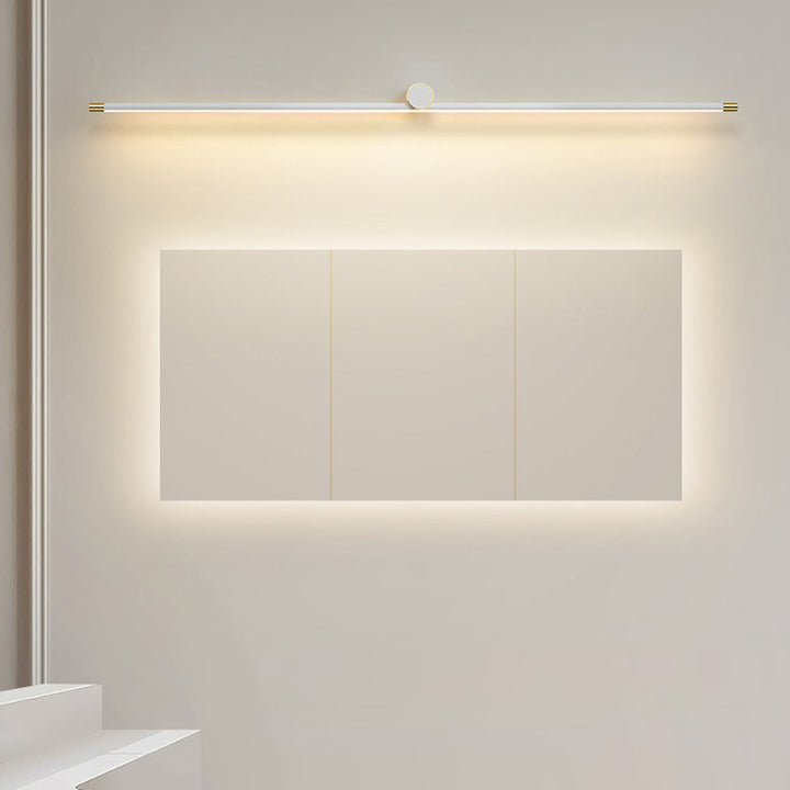 Applique Murale Moderne Minimaliste Long Cylindre en Aluminium et Fer avec LED pour Salle de Bain 